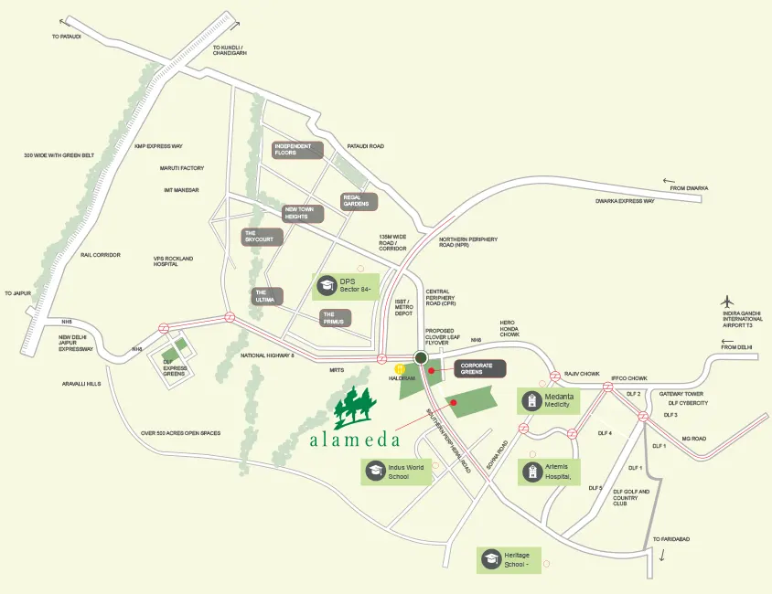 DLF Alameda Location Advantages