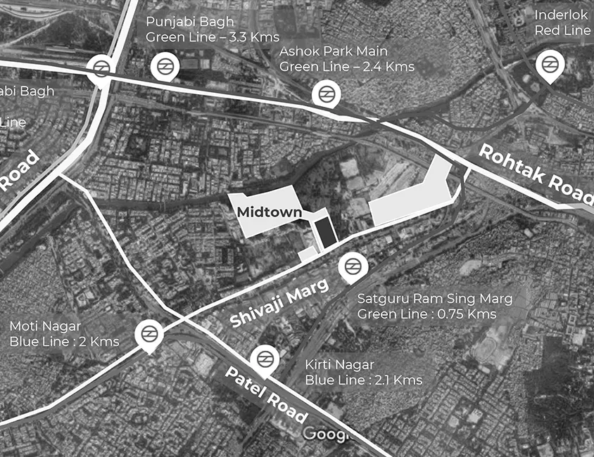 DLF One Midtown Location Advantages