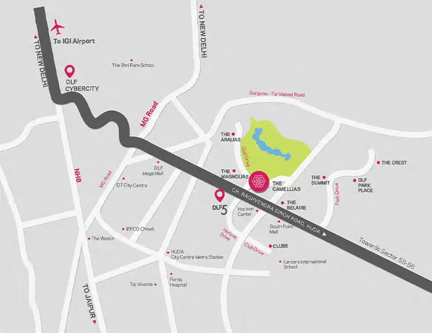 DLF Camellias Location Advantages
